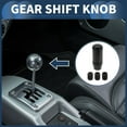 thumbnail image 2 of Unique Bargains Frosted Matte Shift Knob, 9.5cm Universal for Automatic and Manual Vehicle Gear Shifter Knob with 3 Adapter Aluminum Alloy Black, 1 Set, 2 of 7