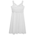 thumbnail image 4 of Zaldita Kids Sleeveless Junior Bridesmaid Dresses V Neck Chiffon Flower Girl Dress Ball Gown Ivory 10, 4 of 5