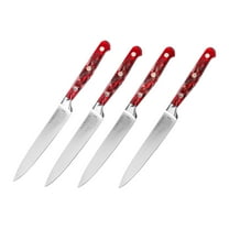 5" Premier Forged Steak Knives, 4-Piece Sets, Fine-Edge or Serrated - Fire, Fine Edge
