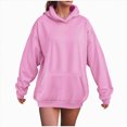 thumbnail image 2 of Towmus Hooded Sweatshirts for Women Warm Fall Winter Sweatshirts Casual Long Sleeve Pullover Tops with Pockets S-4XL, 2 of 6