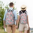 thumbnail image 6 of Balery Flower Leaves Vintage Canvas Backpack for Men and Women - Large Capacity, Durable Travel Laptop Bag for School, Work, Hiking, and Outdoor Activities, 6 of 7