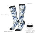 thumbnail image 4 of Susaid Blue Paisley Print Thermal Winter Socks for Men and Women, Warm Crew Hiking Socks, for Boots and Outdoor Activities, 4 of 6