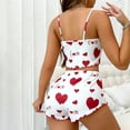 thumbnail image 6 of Xaqiouau Women Heart Print Pajama Set Cami Tank Top and Shorts 2 Piece Lounge Set Sleeveless Sleepwear Summer Casual Cute Outfit, 6 of 6