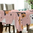 thumbnail image 5 of Yayeee Tablecloths 60" x 90" Rectangle Wrinkle Resistant Party Table Cover, Pastel Pink Halloween, 5 of 8