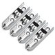 thumbnail image 2 of Puente de guitarra Diseño único Pieza de repuesto resistente Puentes individuales convenientes Sillines Profesionales Adultos Principiantes Accesorios para instrumentos musicales Plata 4 piezas/juego Eigraketly OD026677-04, 2 of 6