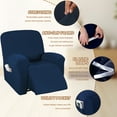 thumbnail image 5 of LAMIRO Recliner Chair Cover, Stretch Jacquard Recliner Slipcover, Furniture Protector for Recliner Chairs, Soft & Durable Couch Cover for Pets & Kids (1 Seater, Navy Blue), 5 of 7