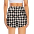 thumbnail image 4 of Uemuo Black Plaid Heart Pattern Women's Athletic Shorts High Waisted Running Shorts with Liner Pockets Gym Elastic Workout Shorts-Large, 4 of 9