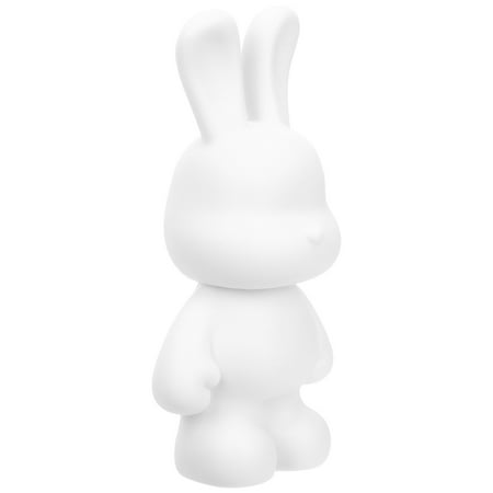

White Bunny Ornament Bunny Craft Blank Bunny Statue Blank Paint Toy Kids Plaything