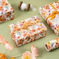 thumbnail image 5 of AllWays Plaza Kraft Floral Wrapping Paper Roll - Mini Roll - 17 Inch x 16.5 Feet - Bright Summer Flower Wrapping Paper, Perfect for Wedding, Birthday, Bridal Shower, Tea Party, 5 of 13