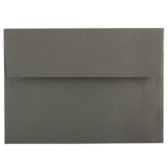 JAM Paper A7 Envelopes, 5 1/4 x 7 1/4, Dark Grey, 50 per Pack
