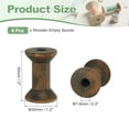 thumbnail image 2 of Wooden Empty Spools, Unfinished Wood Thread Spools for Embroidery and Sewing Machines Crafts Wire Weaving Bobbins Dark Brown 2"x1.2", 2 of 6