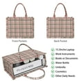 thumbnail image 2 of Large Capacity Tote Bag,Red and Green Christmas Plaid Pattern Handbag Fashion Luxury Tote Bag,15.7"x13"x 5.1" Inches,Laptop Compatible, 2 of 6