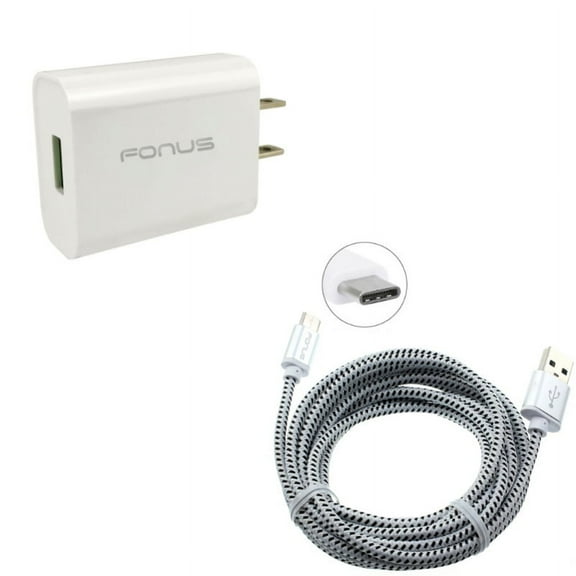 18W Quick Home Charger w Type-C 6ft USB Cable for OnePlus 9, Nord N200 5G/N100/N10 5G, Pro Phone - USB Travel Wall, Charger Cord Power Wire L2A for OnePlus 9, Nord N200 5G/N100/N10 5G, Pro