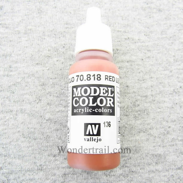 Red Leather Model Acrylic Paint 17ml (.57 Fl Oz) Bottle -