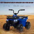 thumbnail image 5 of TROPOW 12V Ride On Toys for Boys,Kids Ride On ATV,4 Wheeler Electric Vehicle for Kids,Battery Powered Quad Toy Vehicle with Music,Horn,High Low Speeds,Led Lights,Electric Ride On Toy,Blue, 5 of 7