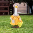 thumbnail image 3 of Decorative White Goose Festival Dress up Set, Artistic Resin Sculpture Ornament With Holiday Matching Outfit, Versatile Indoor Outdoor Decor for Farmhouse Style Home and Courtyard Layout, C, 3 of 5
