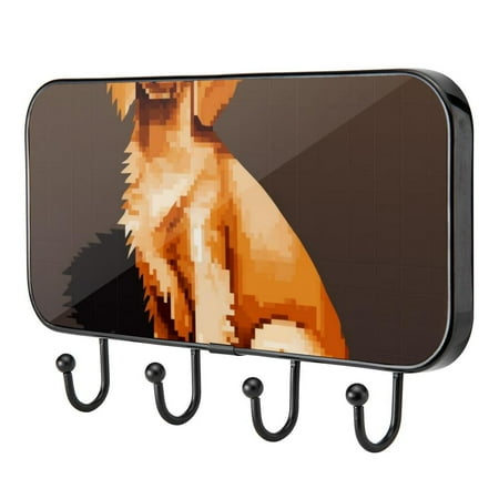

Pixel Dog Pet Animal Self Adhesive Towel Coat Wood Iron Hooks for Home Keys Door Outdoor Home Improvement Utility Hook