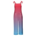 thumbnail image 3 of Uheoun Jumpsuits for Women Fashion Bib Pants Overalls Baggy Rompers Jumpsuits with Pockets Casual Loose Bib Overall on Clearance, 3 of 5