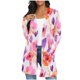 thumbnail image 2 of Cárdigan informal de manga larga con estampado para mujer, blusa holgada e informal de poliéster, 2 of 7
