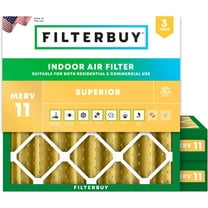 Filterbuy 15.25x15.25x4 MERV 11 Allergen Defense, Pleated HVAC AC Furnace Air Filters (3-Pack)