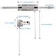 thumbnail image 5 of Lámpara de espejo de baño LED de 40 cm, lámpara de espejo LED de pared, luz de espejo de baño con interruptor de tirador, 3000 K, 640 lm, 8 W, IP44, luces acrílicas WddnAot, 5 of 5