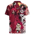 thumbnail image 4 of Song Dance Hazbin Hotel Men's Casual Button-Down Shirts Summer Short Sleeve Tee Shirt Daily Hawaiian Beach Shirt Top With Pocket, 4 of 9