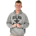 thumbnail image 3 of Real Men Build Auto Mechanic Life Men's Big & Tall Graphic Hoodie Brisco Brands 2X, 3 of 5