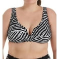 thumbnail image 2 of Women's Raisins Curve C840205 Plus Size Mombasa Tanzania Bra Swim Top (Black Ash 16W), 2 of 5
