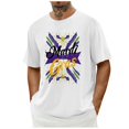 thumbnail image 4 of Casual Summer Tops Carnaval Impreso de Manga Corta Cuello Redondo, Poliéster Ligero para la Fiesta de Verano de Primavera, 4 of 9