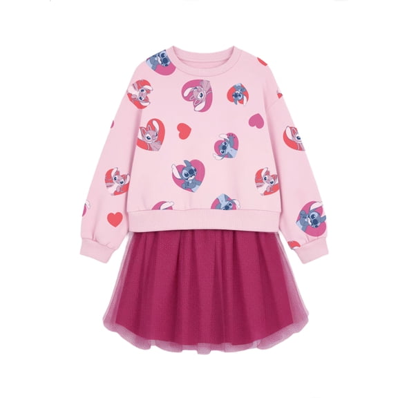 Stitch & Angel Girls Sweatshirt Tutu Dress, Sizes 4-12