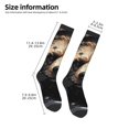 thumbnail image 2 of Fotbe Urban Bear With Headphones Calcetas Divertidas Estampadas para Hombre y Mujer, Calcetas de Algodón hasta la Rodilla para Caminar, Correr, Enfermería y Embarazo, 2 of 6