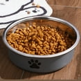 thumbnail image 5 of Dog Water Bowl with Non-Slip Rubber Base And Small Cats And Dogs Drinking Water Feeding Pet Bowl Stainless Steel Pet Food Bowl, 5 of 9