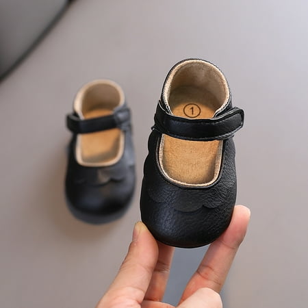 

Baby Girl Solid Color Cartoon Princess Shoes