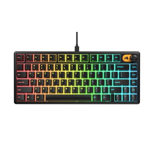 Glorious Gaming Keyboard 75% - Swappable MX-Compatible Keycaps, Detachable USB Cable, IP57 Waterproof, RGB Lighting