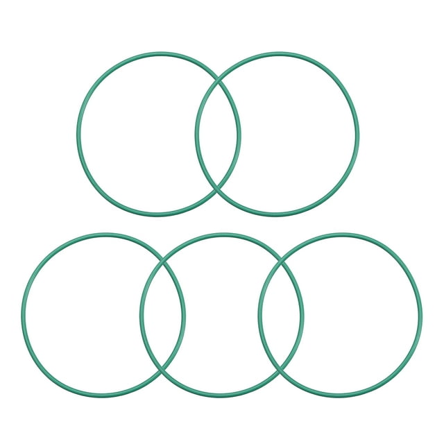Fluorine Rubber O Rings 48mm OD, 45mm Inner Diameter, 1.5mm Width, Seal Gasket Green 5Pcs