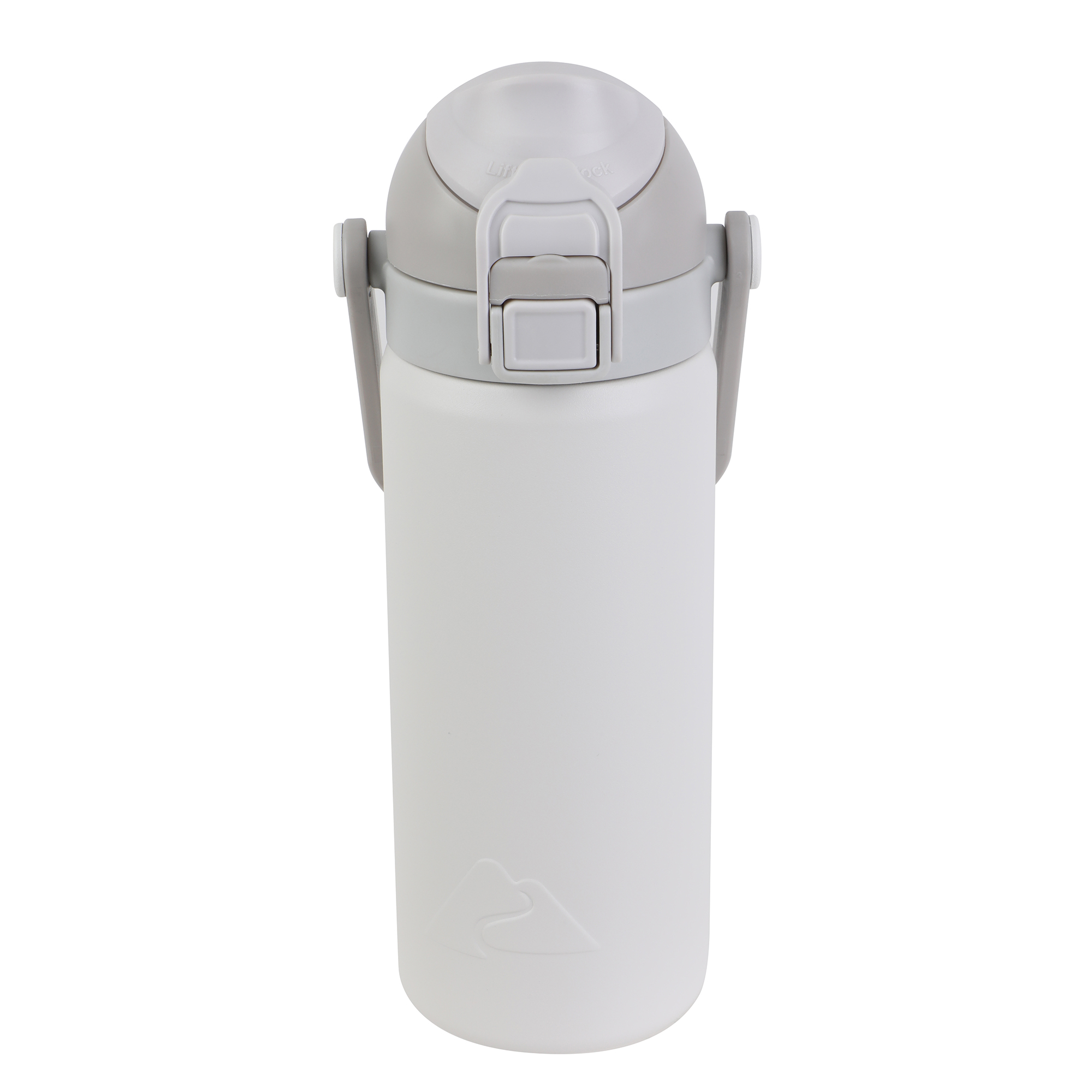 Botella de agua aislada de acero inoxidable de doble pared de 18 oz Ozark Trail con tapa dual para sorber y verter, gris 3