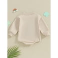 thumbnail image 5 of Jxzom Newborn Baby Boy Girl St. Patrick's Day Outfit 0 3 6 12 18 Months Fuzzy Letter Embroidery Sweatshirt Romper Oversized Bodysuit, 5 of 7