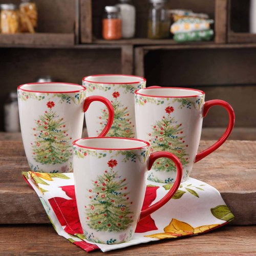 The Pioneer Woman Holiday Cheer 26 Oz Jumbo Mug, Set Of 4 | EBay