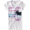 thumbnail image 1 of Aeropostale Womens Bikini Flip Flops Graphic T-Shirt, Púrpura, X-Small, 1 of 1