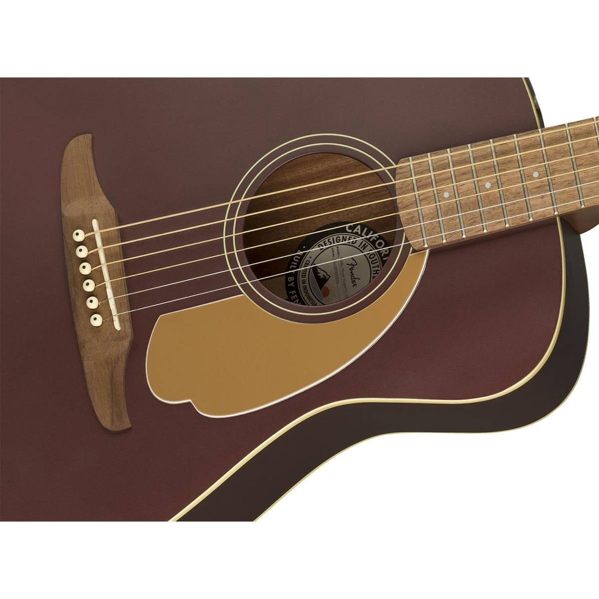 Fender Malibu Player 6-String Acoustic Guitar (Right-Hand, Burgundy Satin)