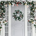 thumbnail image 2 of 13.7 Inch Artificial Christmas Wreath with Ball Ornaments, Frosted Holiday Decor with Pinecones and Berries for Front Door, Wall and Window, 2 of 6