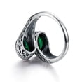 thumbnail image 2 of Vintage Style By Pass Pear Cut Engagement Rings For Women's 1.7 Ct Emerald 14K White Gold Over, 2 of 2