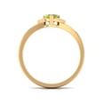 thumbnail image 3 of Rosec Jewels Heart Promise Ring - Peridot and Diamond Ring for Women (AAA Grade), 14K Yellow Gold, US 9.50, 3 of 9
