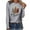 Gray, variant on Odeerbi Christmas Tops For Women Long Sleeve Blouses MERRY CHRISTMAS Plaid Print 2025 Casual Round Neck T-shirt Gray