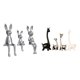 thumbnail image 1 of Escultura de figura sentada, estatua decorativa de alce, ciervo y jirafa, miniatura de cerámica, adecuada para niños, familia, hogar, oficina, boda, e, 1 of 8