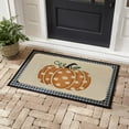 thumbnail image 2 of mnjin fall thanksgiving decorative door mat farmhouse happy fall yall doormat autumn buffalo plaid doormats non slip fall indoor floor mat low profile entryway rug for autumn holiday de a, 2 of 5
