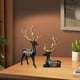 thumbnail image 1 of 2 piezas de escultura de reno, colección de estatuas de resina de alce, figura de ciervo, figura de Animal para gabinete, mesa, boda, inauguración de Negro BLESIY Estatua de escultura de ciervo, 1 of 8