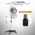 thumbnail image 4 of BarberPub 1300W Adjustable Bonnet HooHair Dryer with Rolling Stand, White, 4 of 7