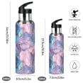 thumbnail image 2 of Yayeee 20oz Insulated Water Bottle Double Wall Stainless Steel with Flip Straw Lid, Pink Marble Pattern, 2 of 7