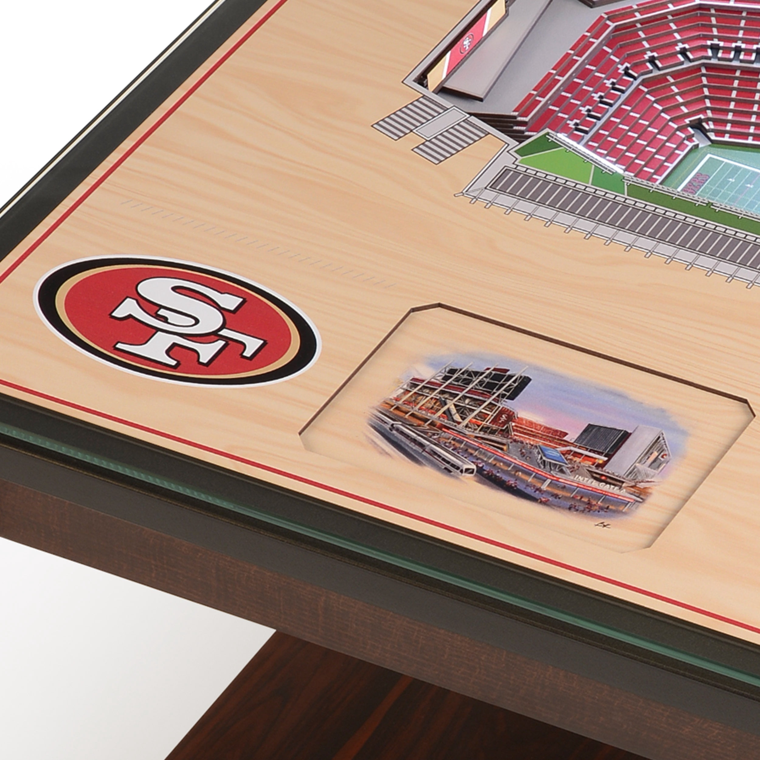 San Francisco 49ers 25-Layer StadiumViews Lighted End Table